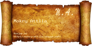 Mokry Attila névjegykártya